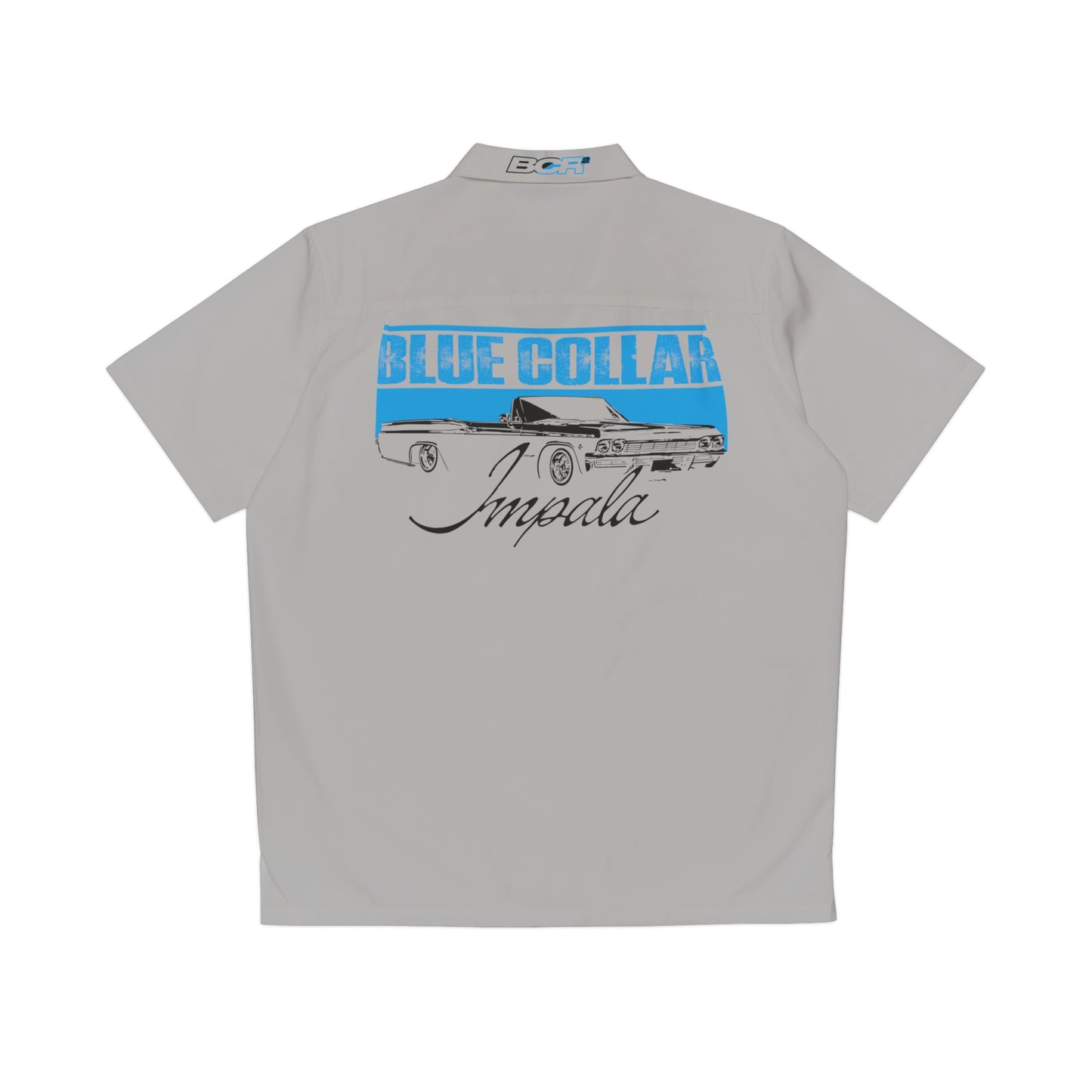 Blue Collar Impala Gray Hawaiian Shirt