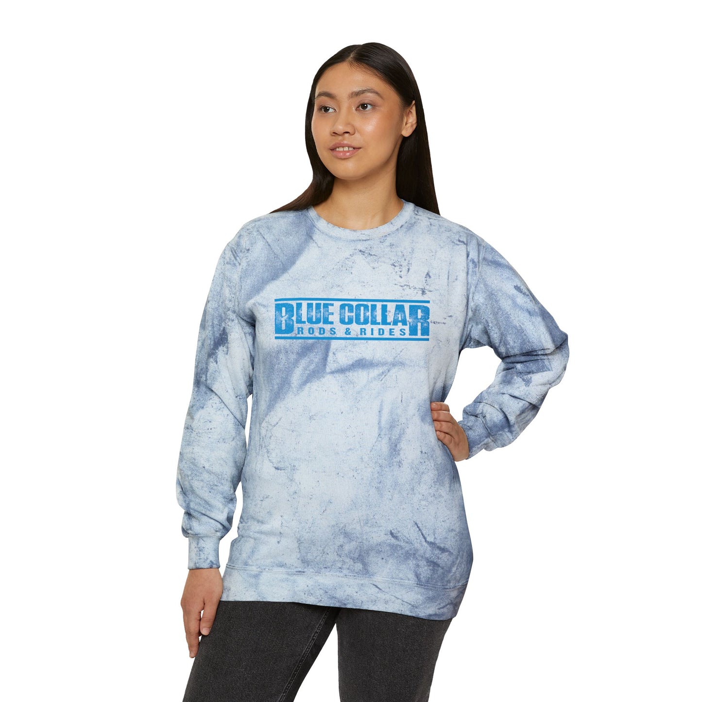 Blue Collar Block Logo Color Blast Sweatshirt