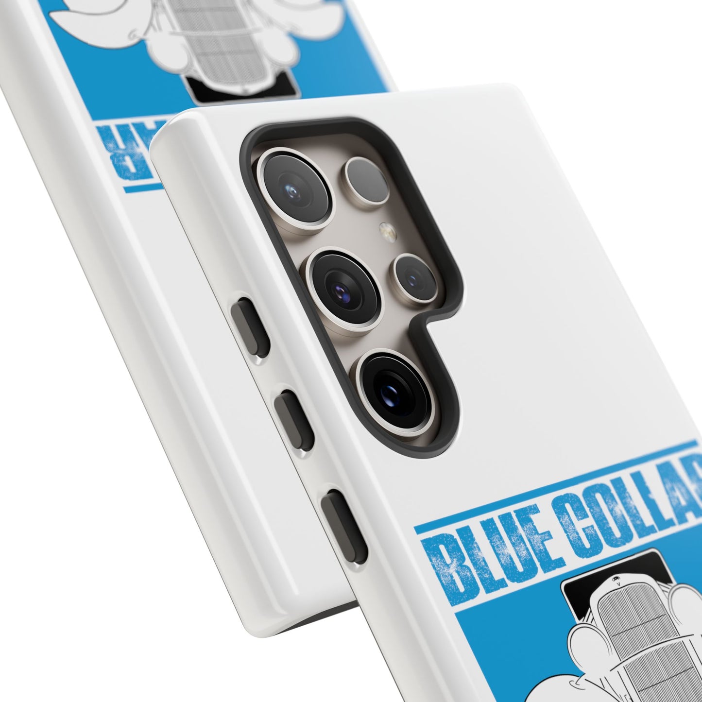 Blue Collar Model A White Phone Case
