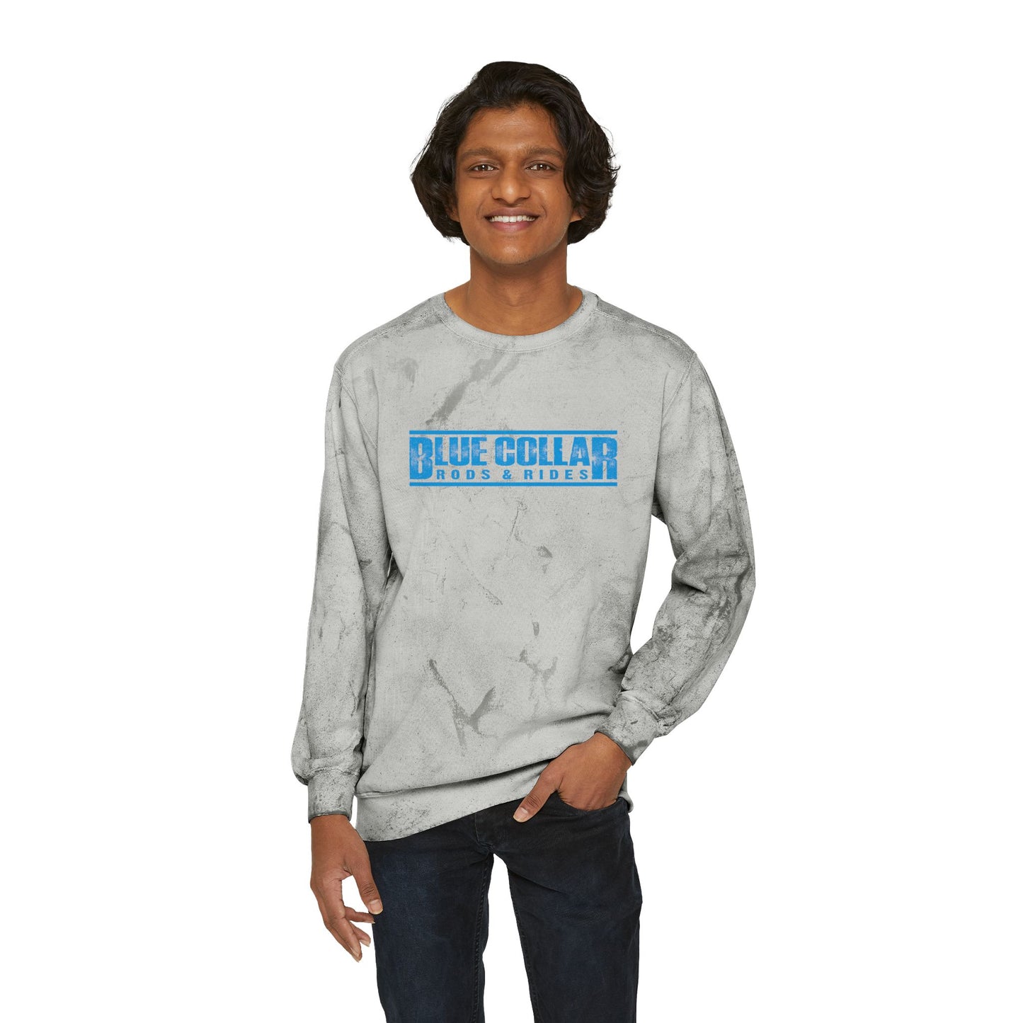 Blue Collar Block Logo Color Blast Sweatshirt