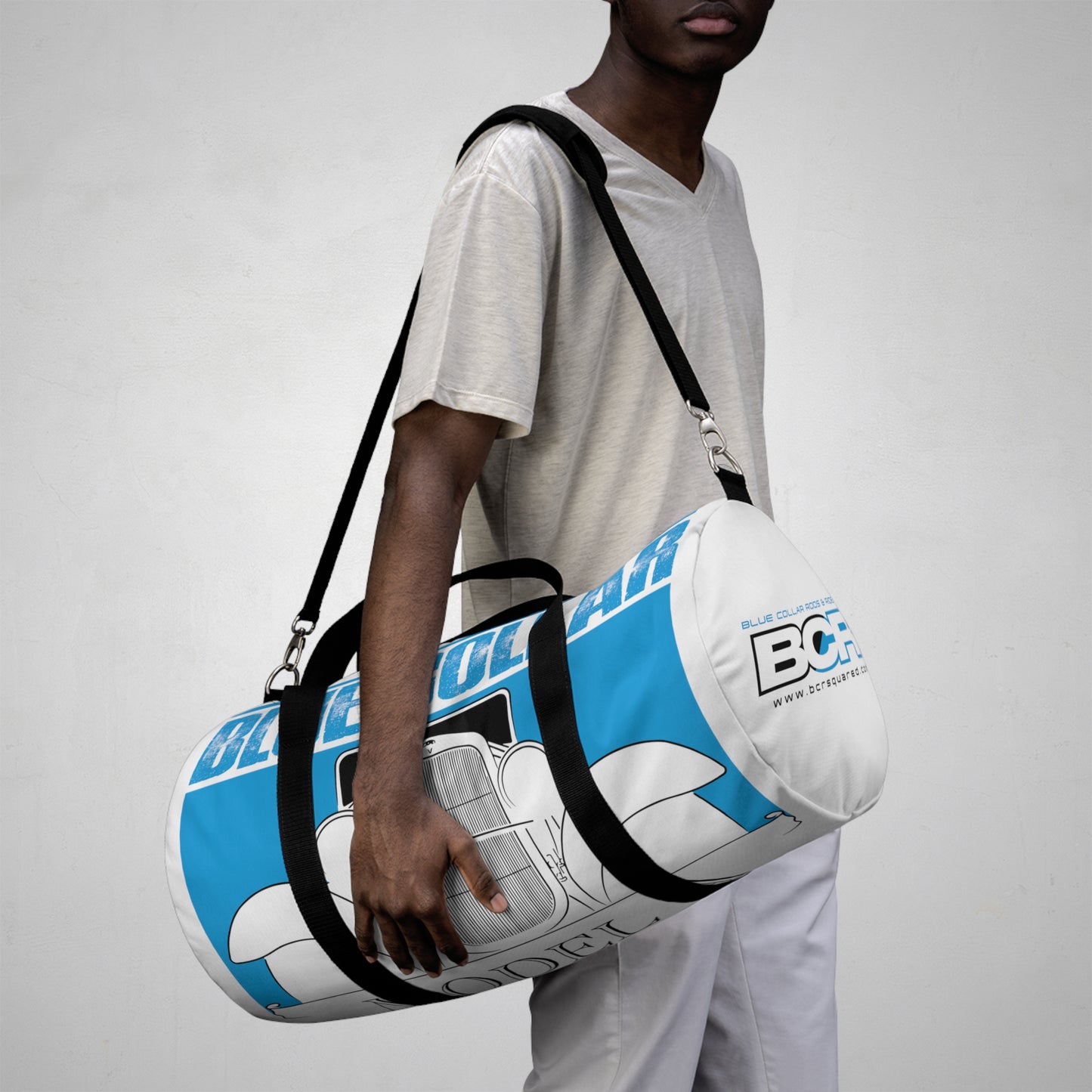 Blue Collar Model A White Duffel Bag