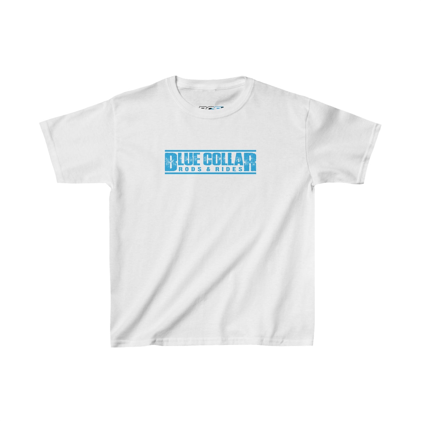 Blue Collar Block Logo Kids Tee