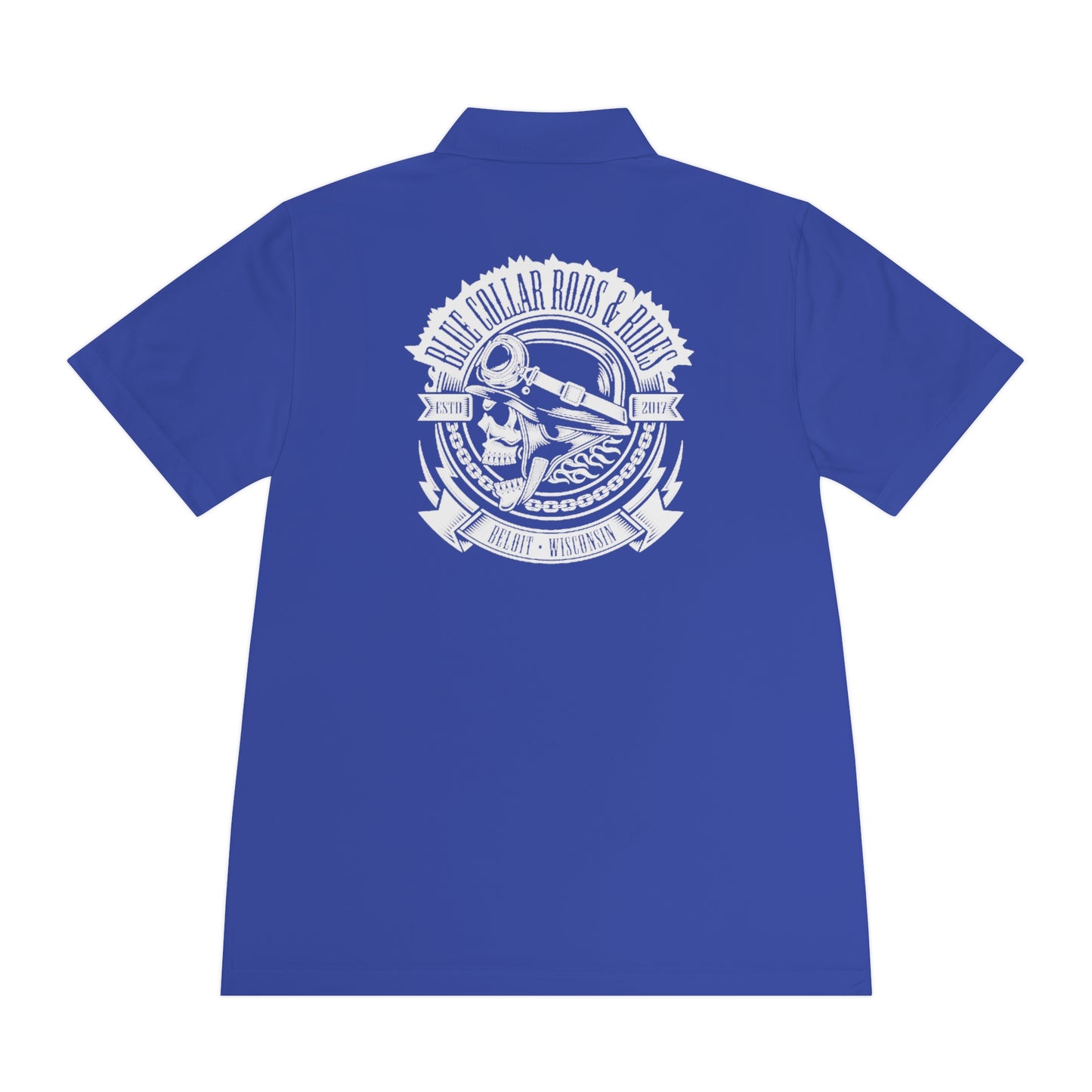 Blue Collar Skull 1 Polo Shirt