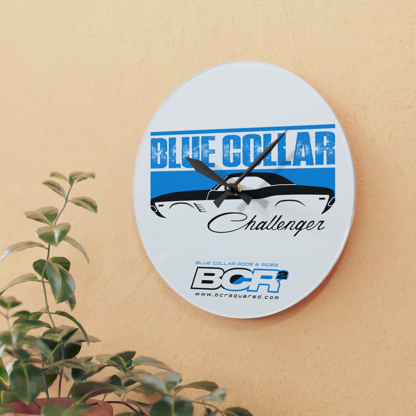 Blue Collar Challenger Wall Clock