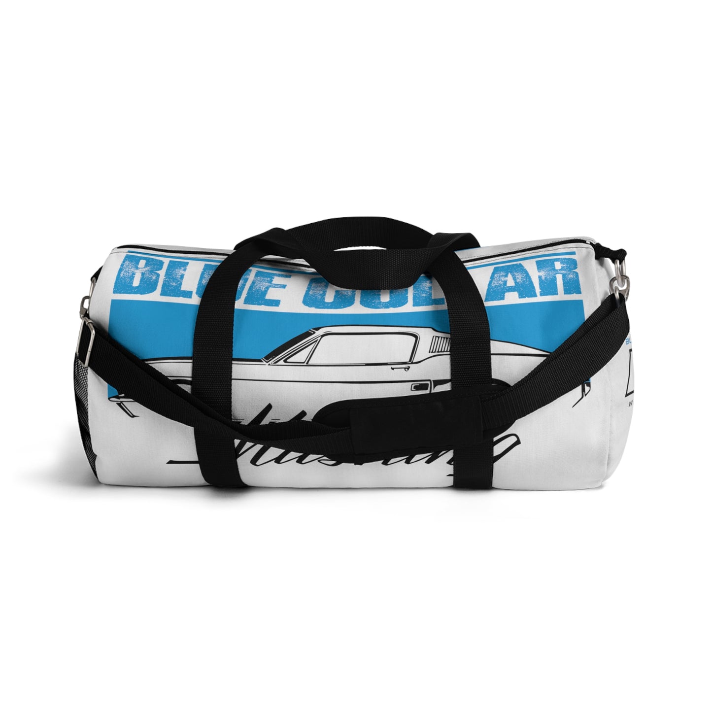 Blue Collar Mustang White Duffel Bag