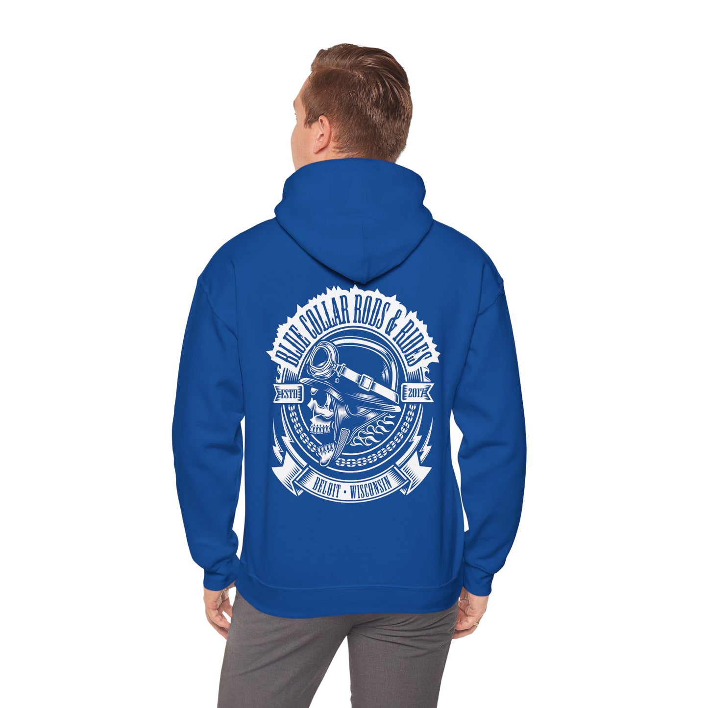 Blue Collar Skull 1 Hoodie