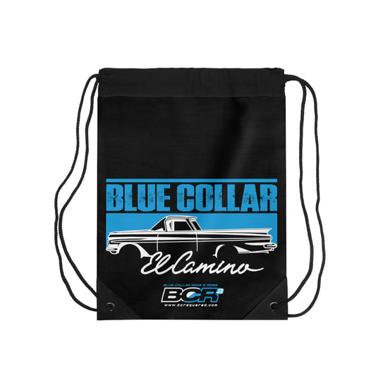 Blue Collar El Camino Black Drawstring Bag
