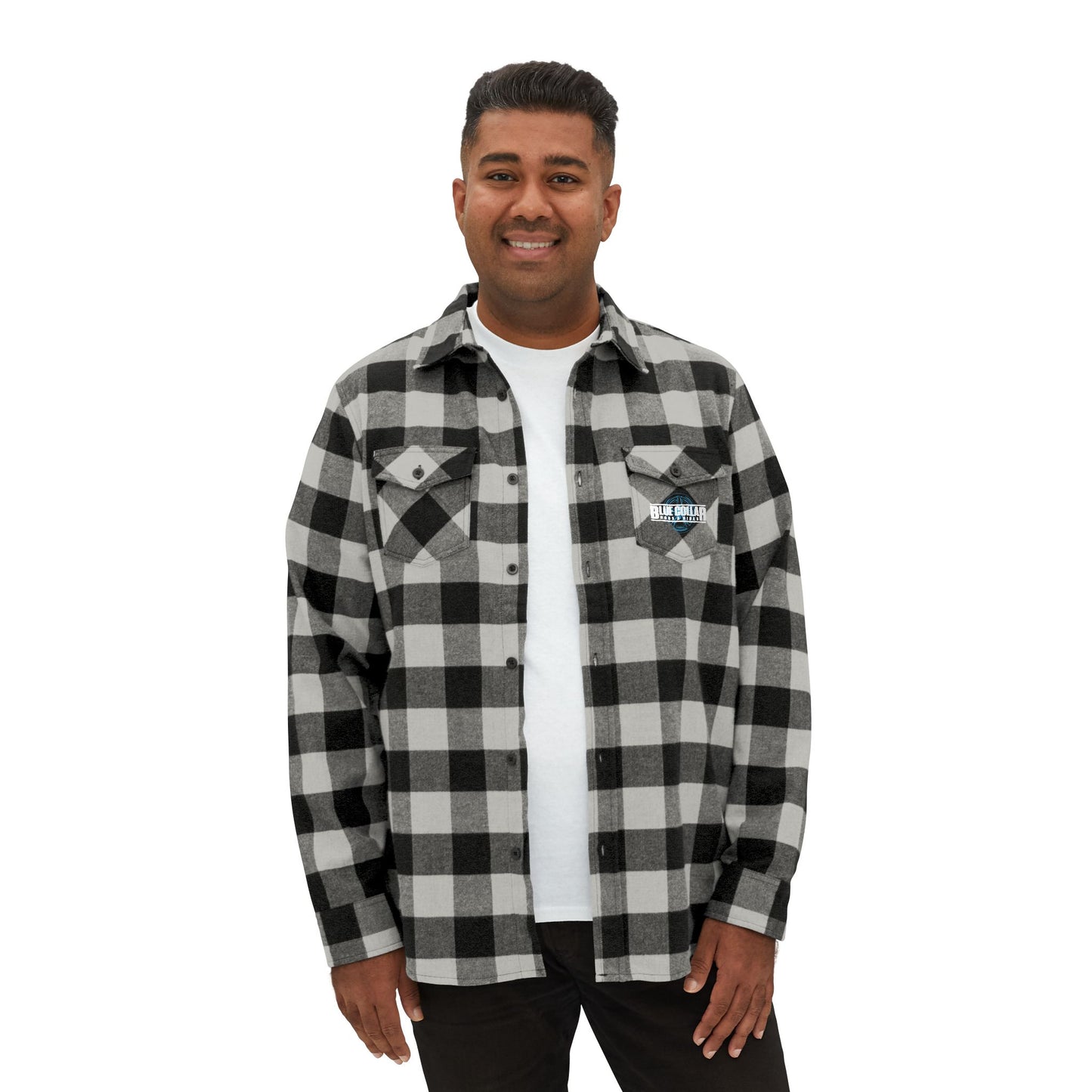Blue Collar Wheel Flannel Shirt