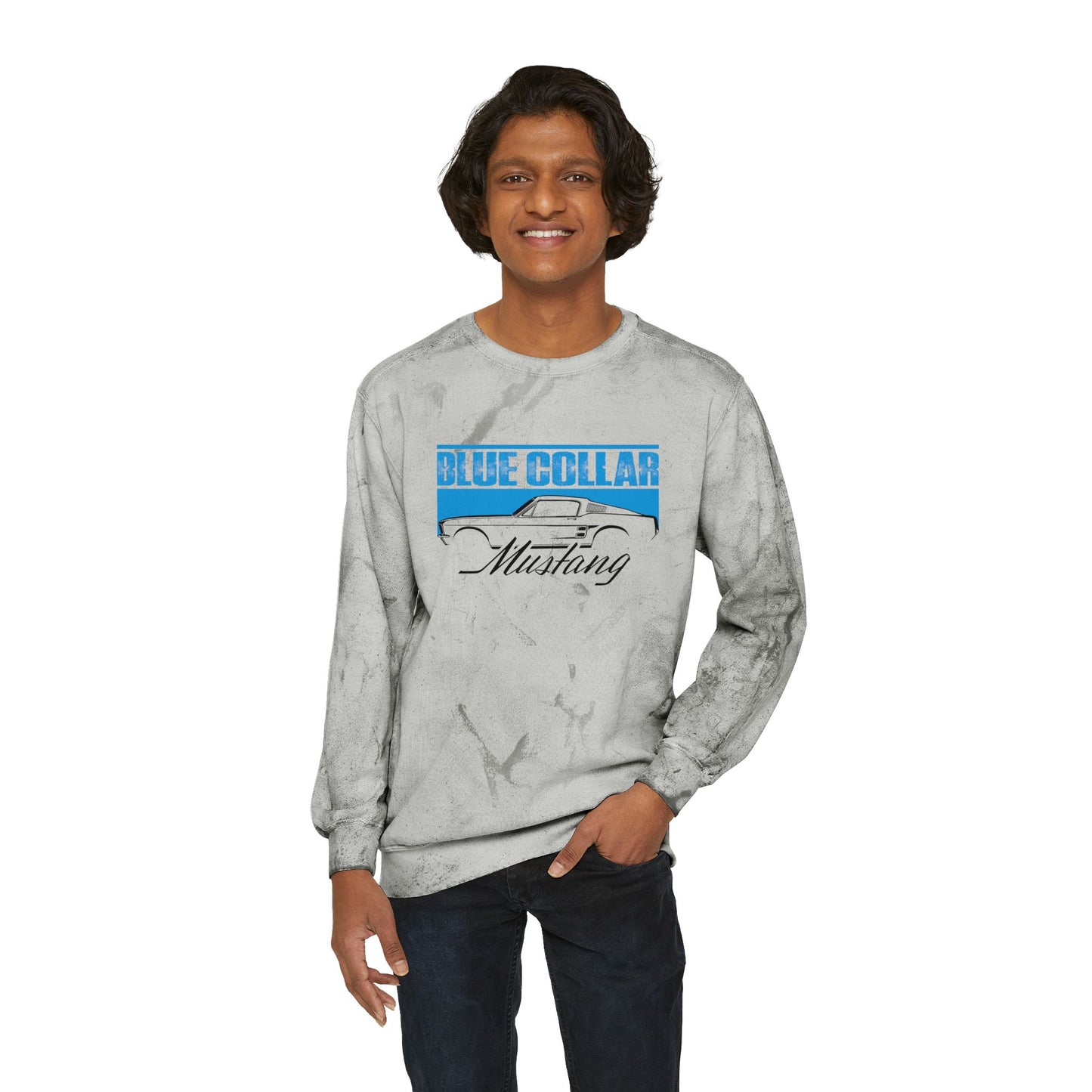 Blue Collar Mustang Color Blast Sweatshirt