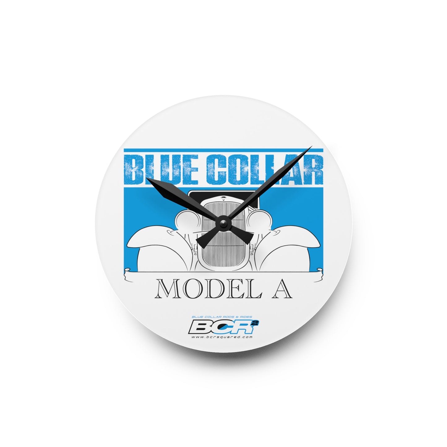 Blue Collar Model A Wall Clock