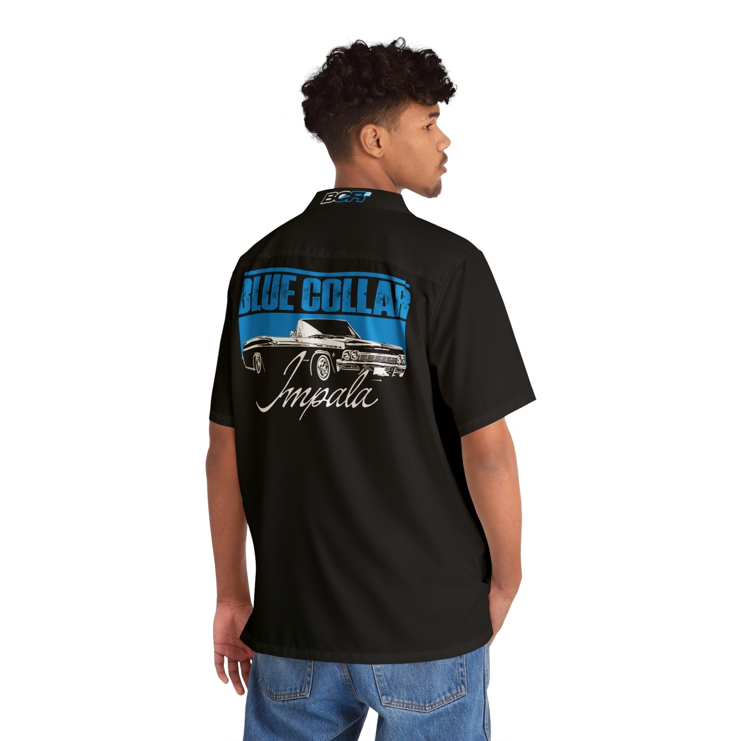 Blue Collar Impala Black Hawaiian Shirt