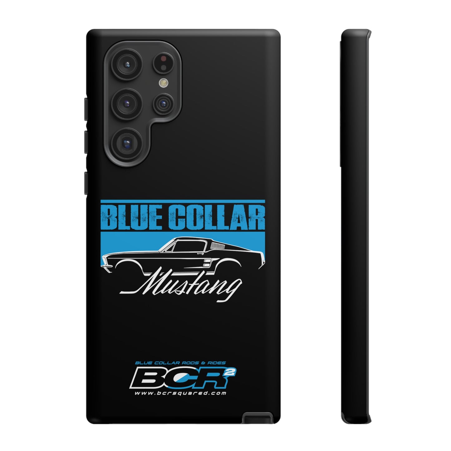 Blue Collar Mustang Black Phone Case