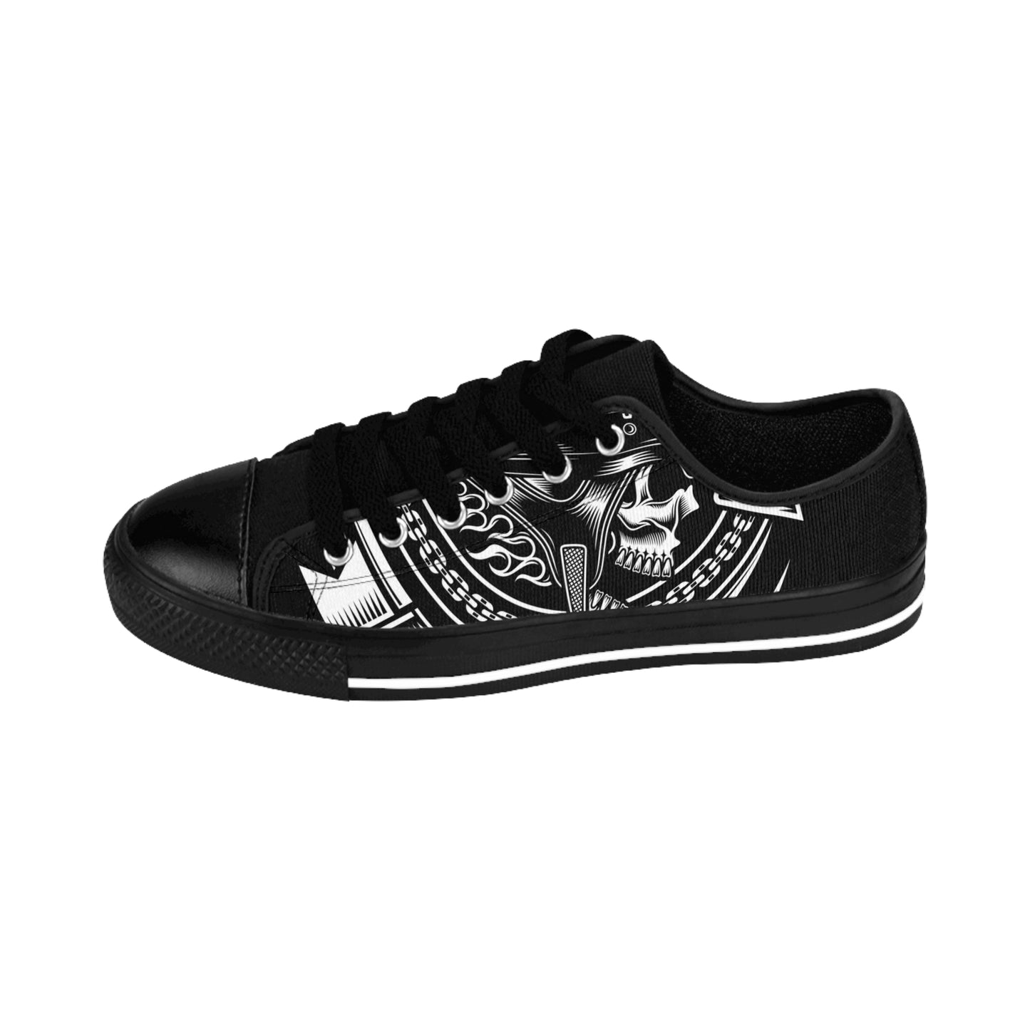 Blue Collar Skull 1 Black Sneakers