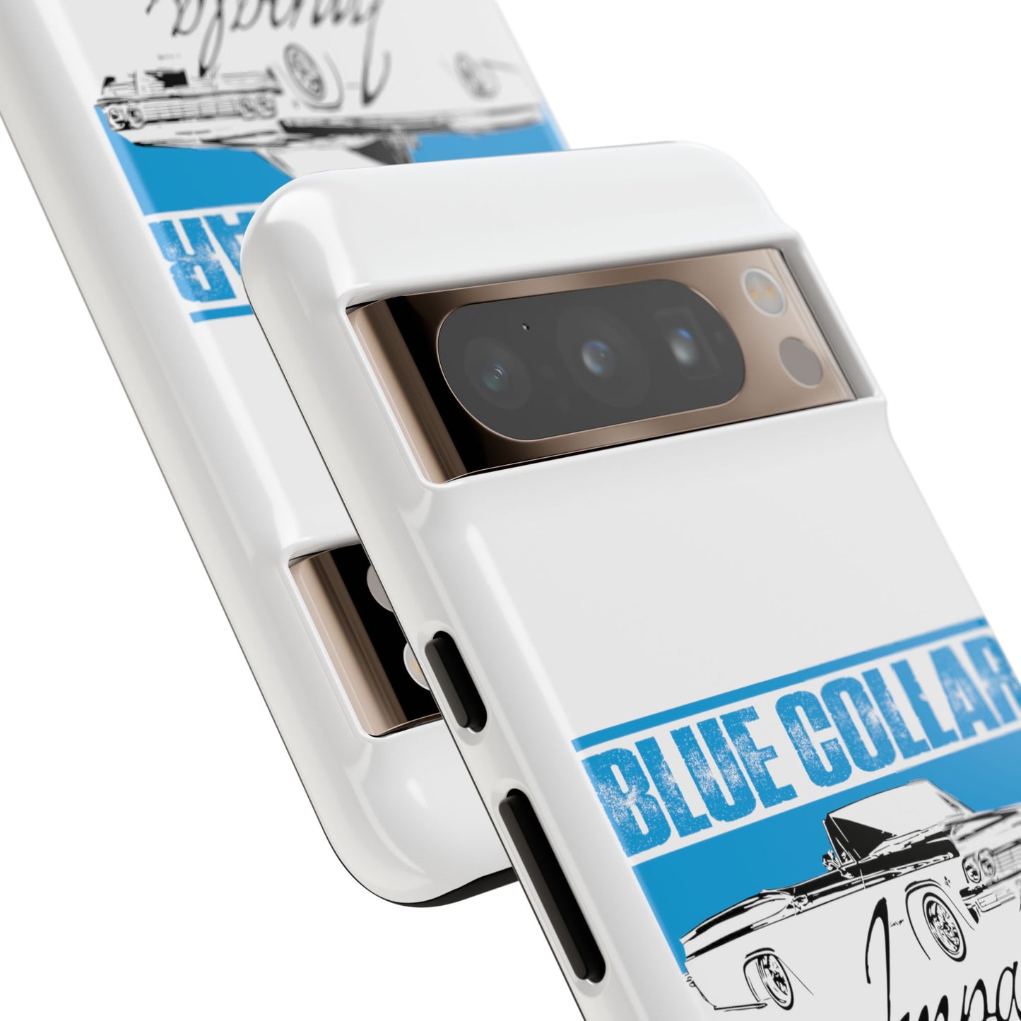 Blue Collar Impala White Phone Cases