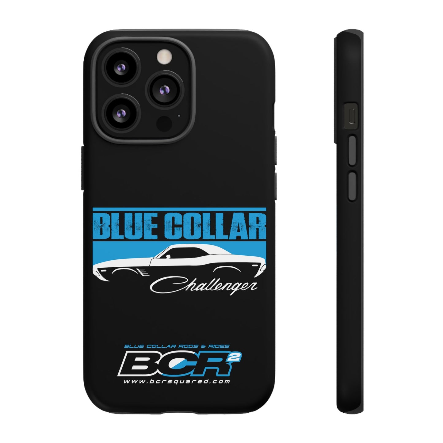 Blue Collar Challenger Black Phone Cases