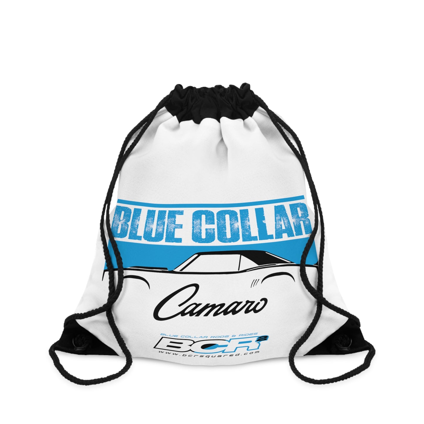 Blue Collar 1st Gen Camaro White Drawstring Bag