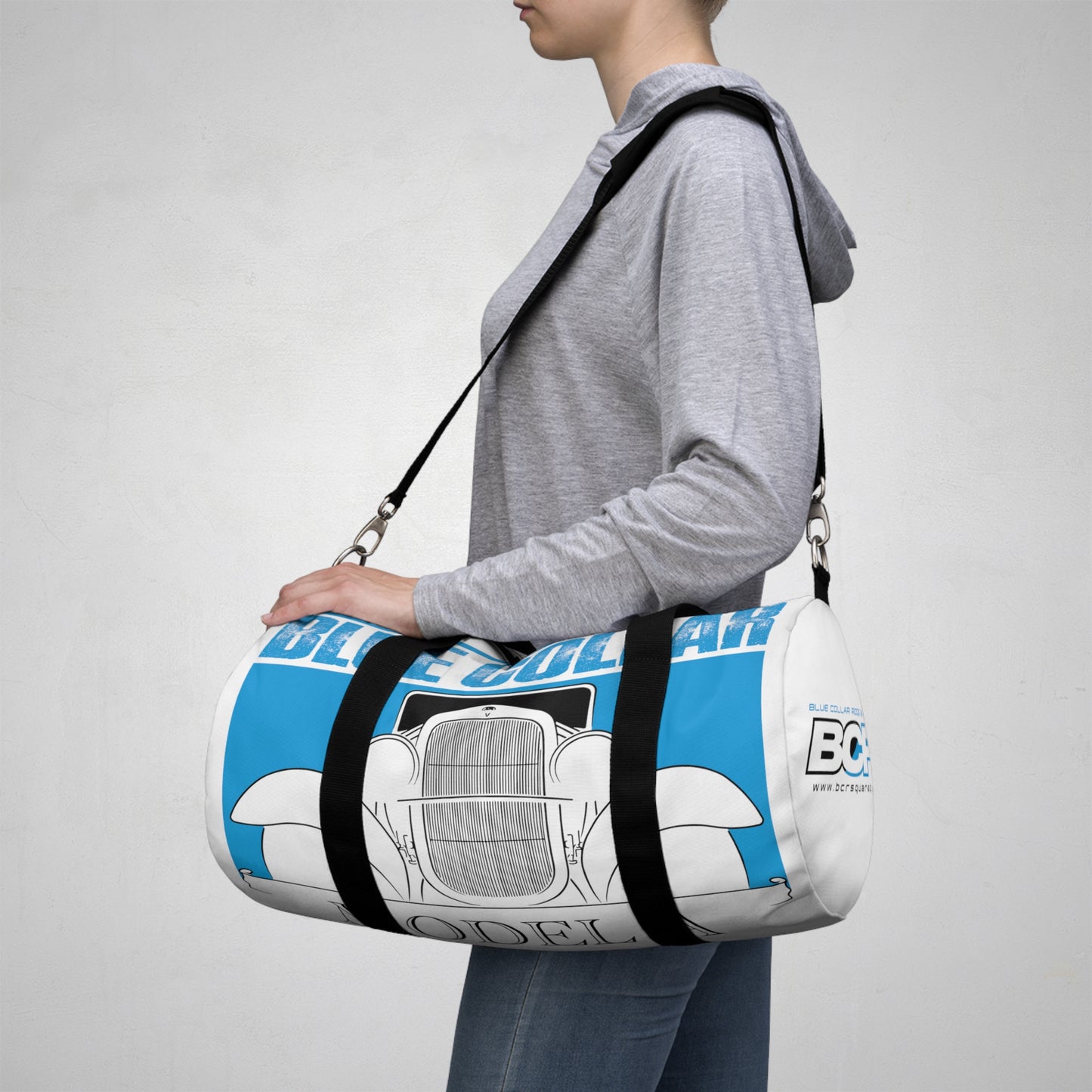 Blue Collar Model A White Duffel Bag