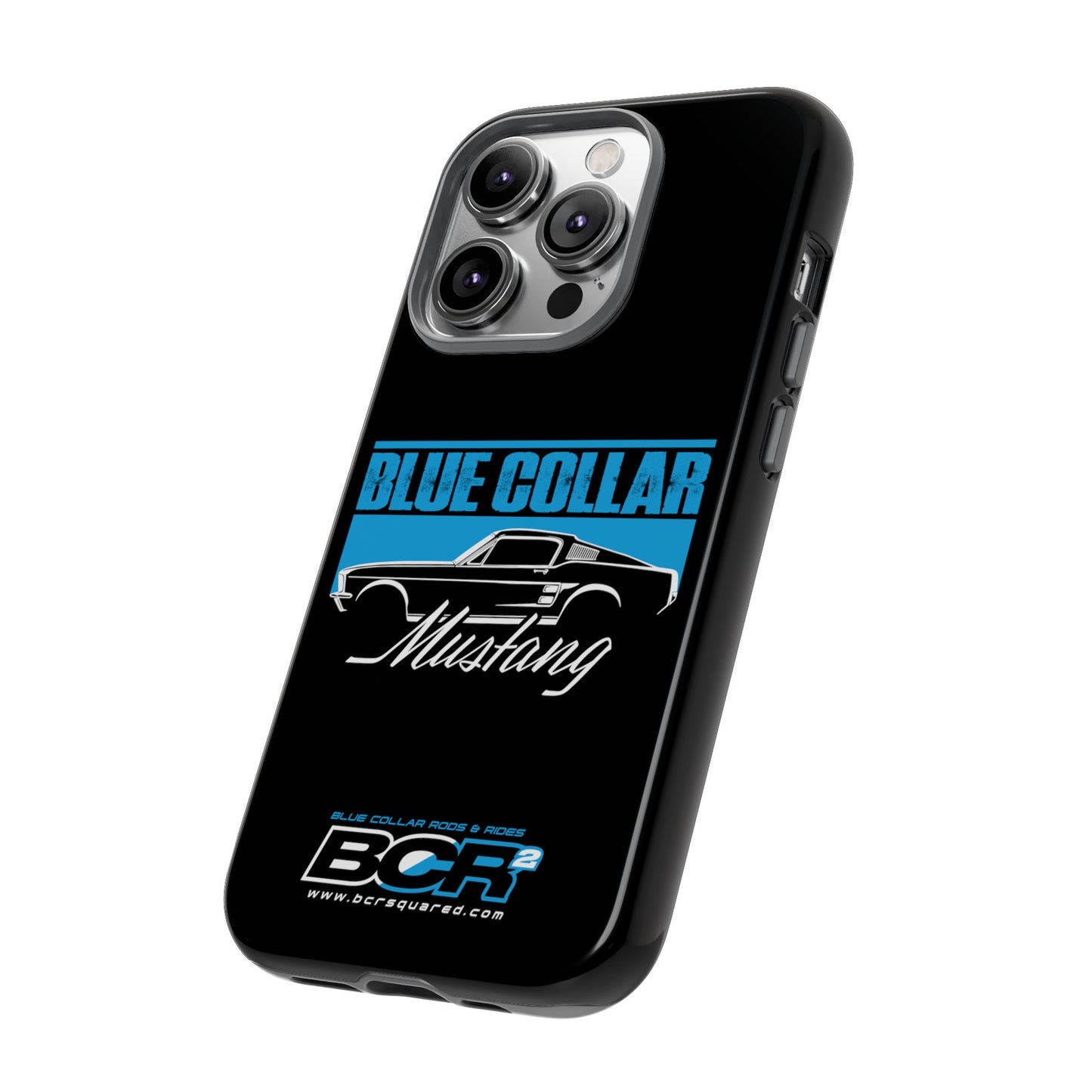 Blue Collar Mustang Black Phone Case