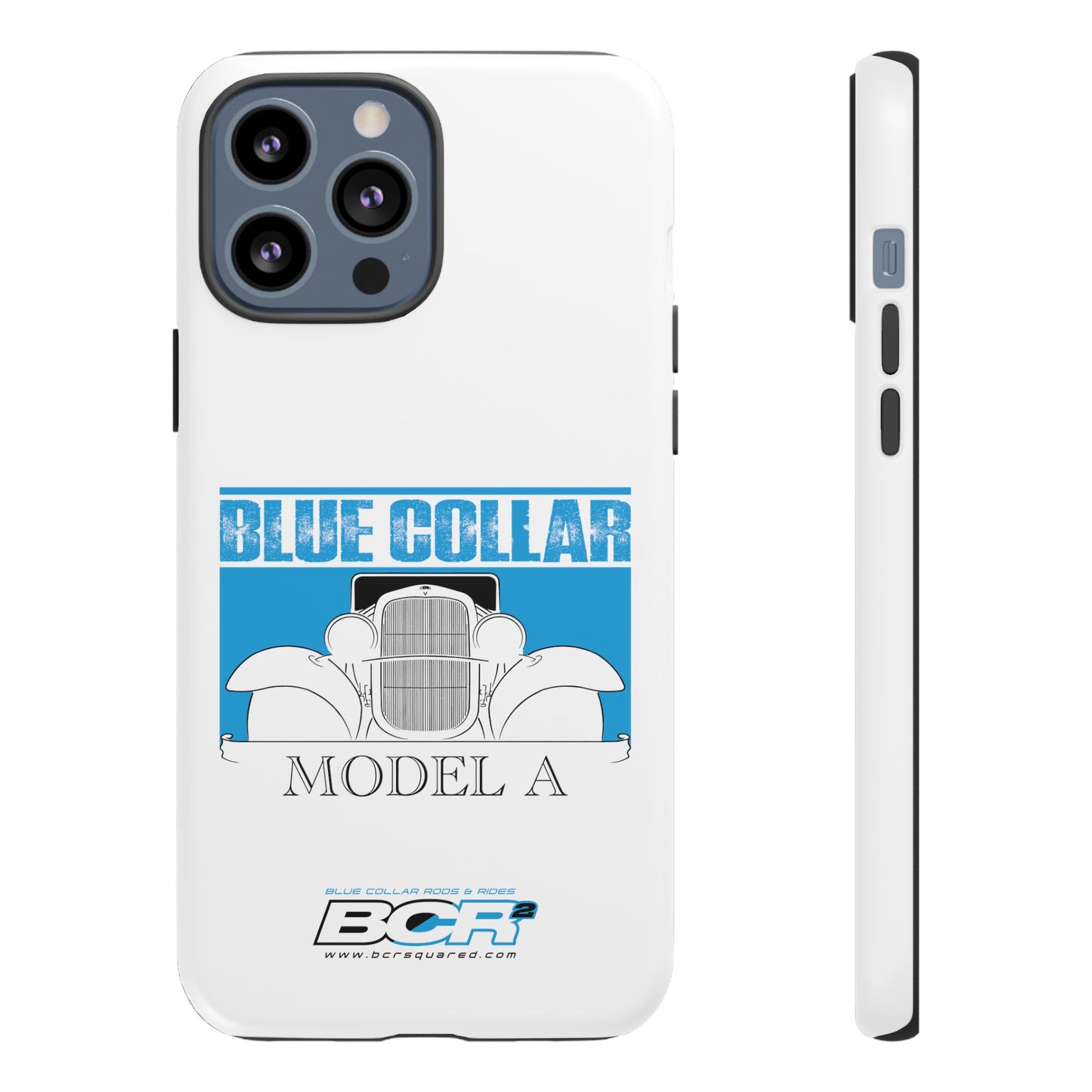 Blue Collar Model A White Phone Case