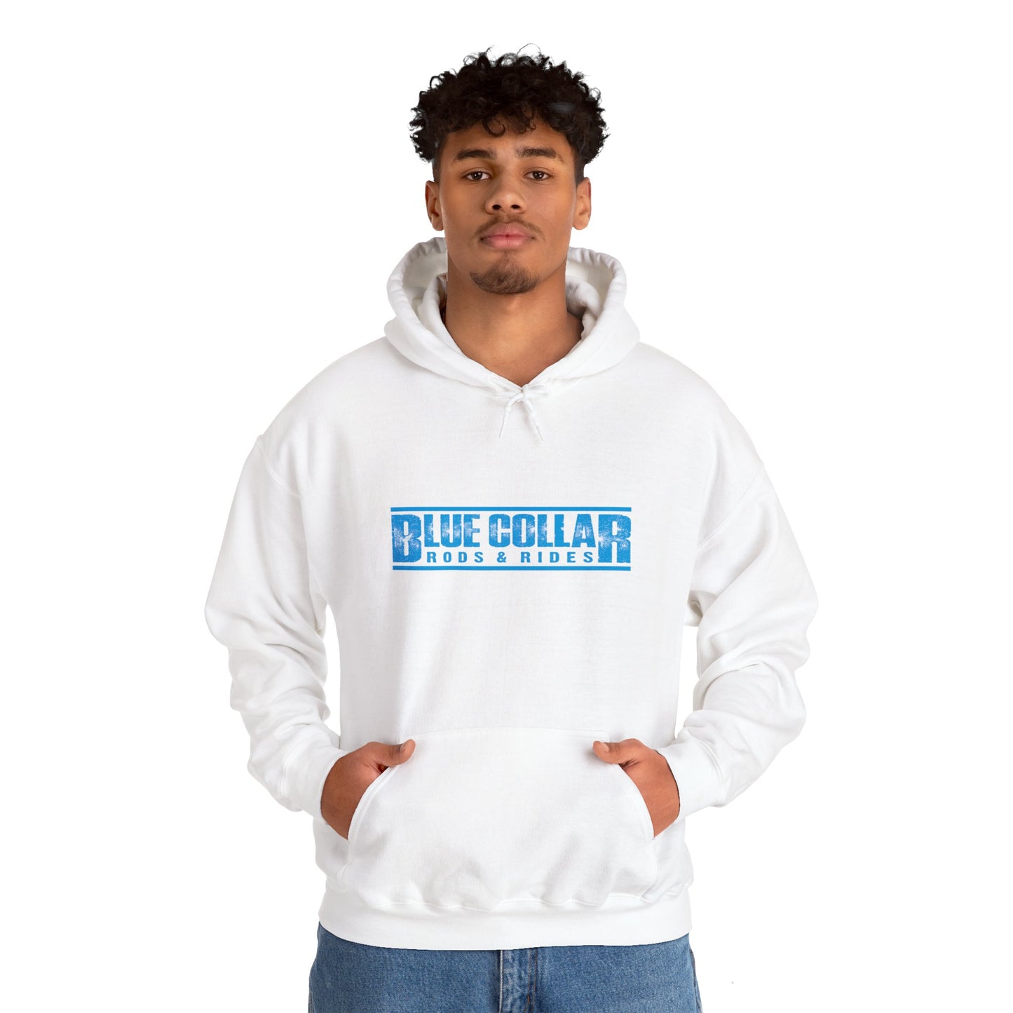 Blue Collar Block Logo Hoodie