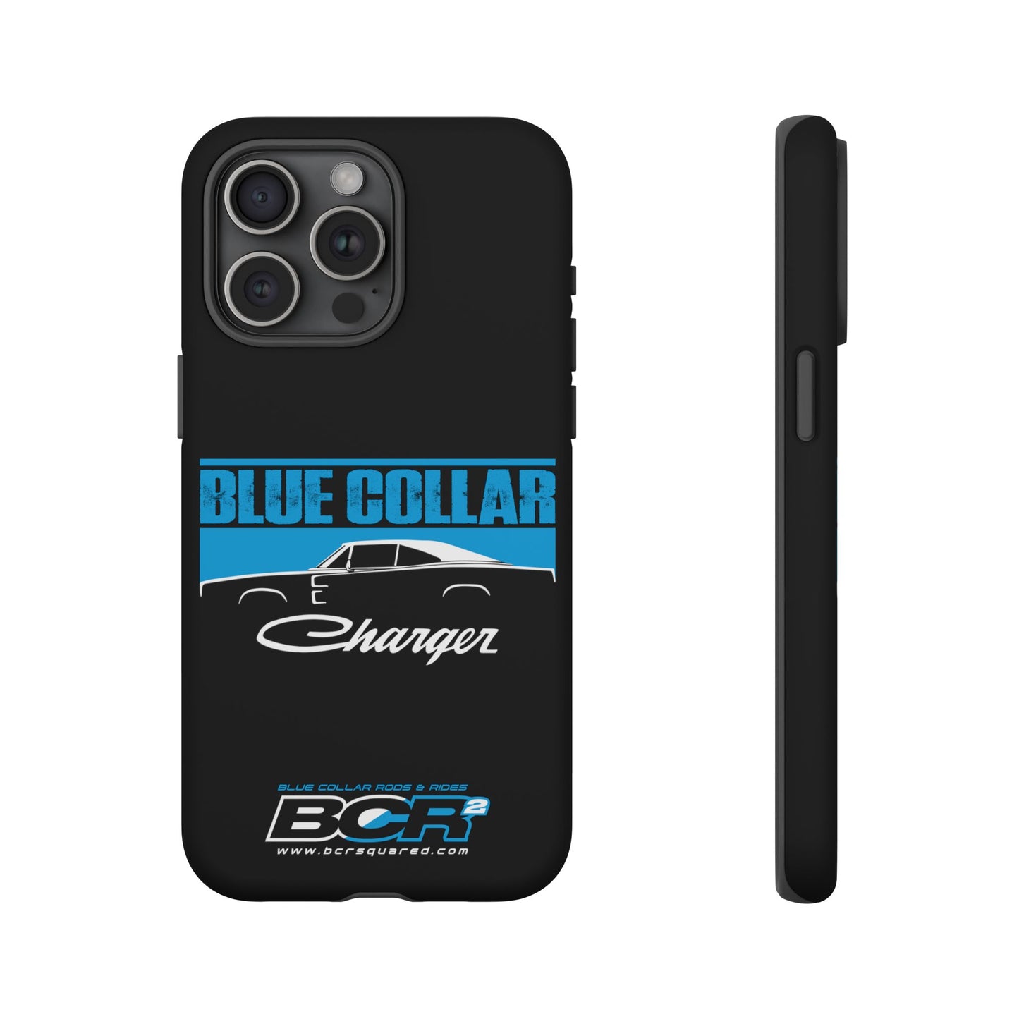 Blue Collar Charger Black Phone Cases