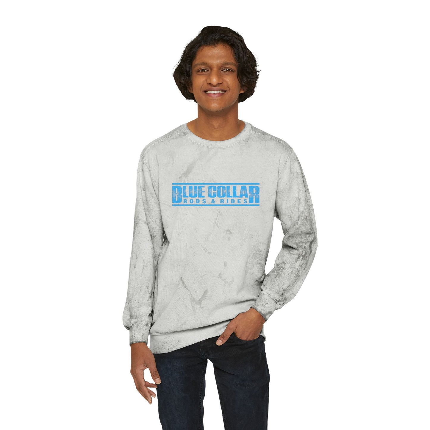 Blue Collar Block Logo Color Blast Sweatshirt