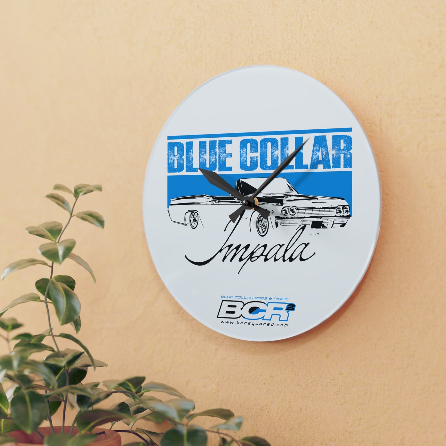 Blue Collar Impala Wall Clock