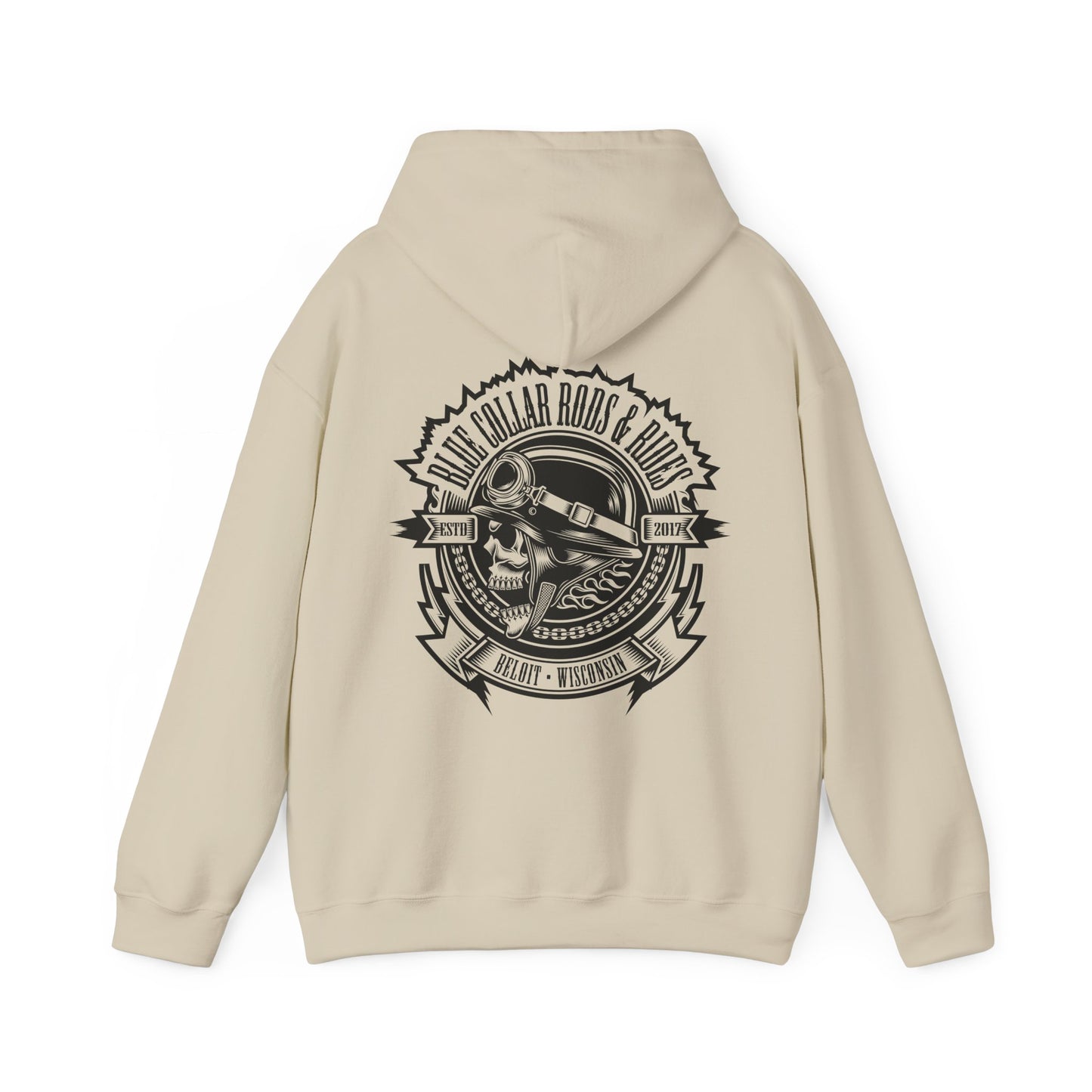 Blue Collar Skull 1 Hoodie