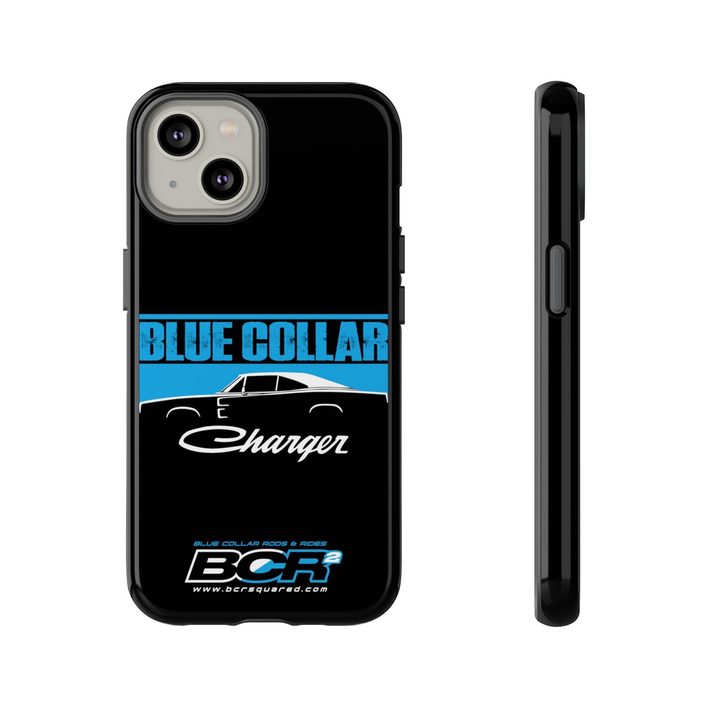 Blue Collar Charger Black Phone Cases