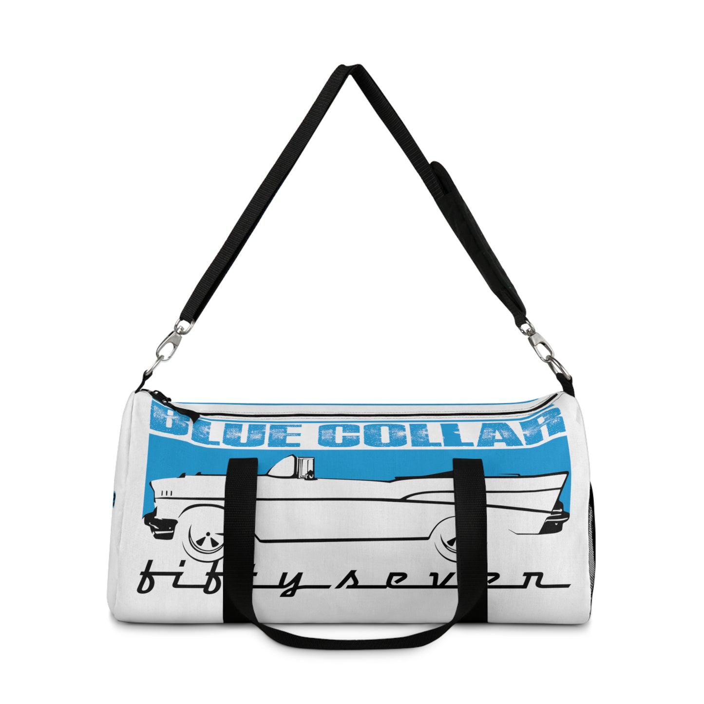 Blue Collar Fifty Seven White Duffel Bag