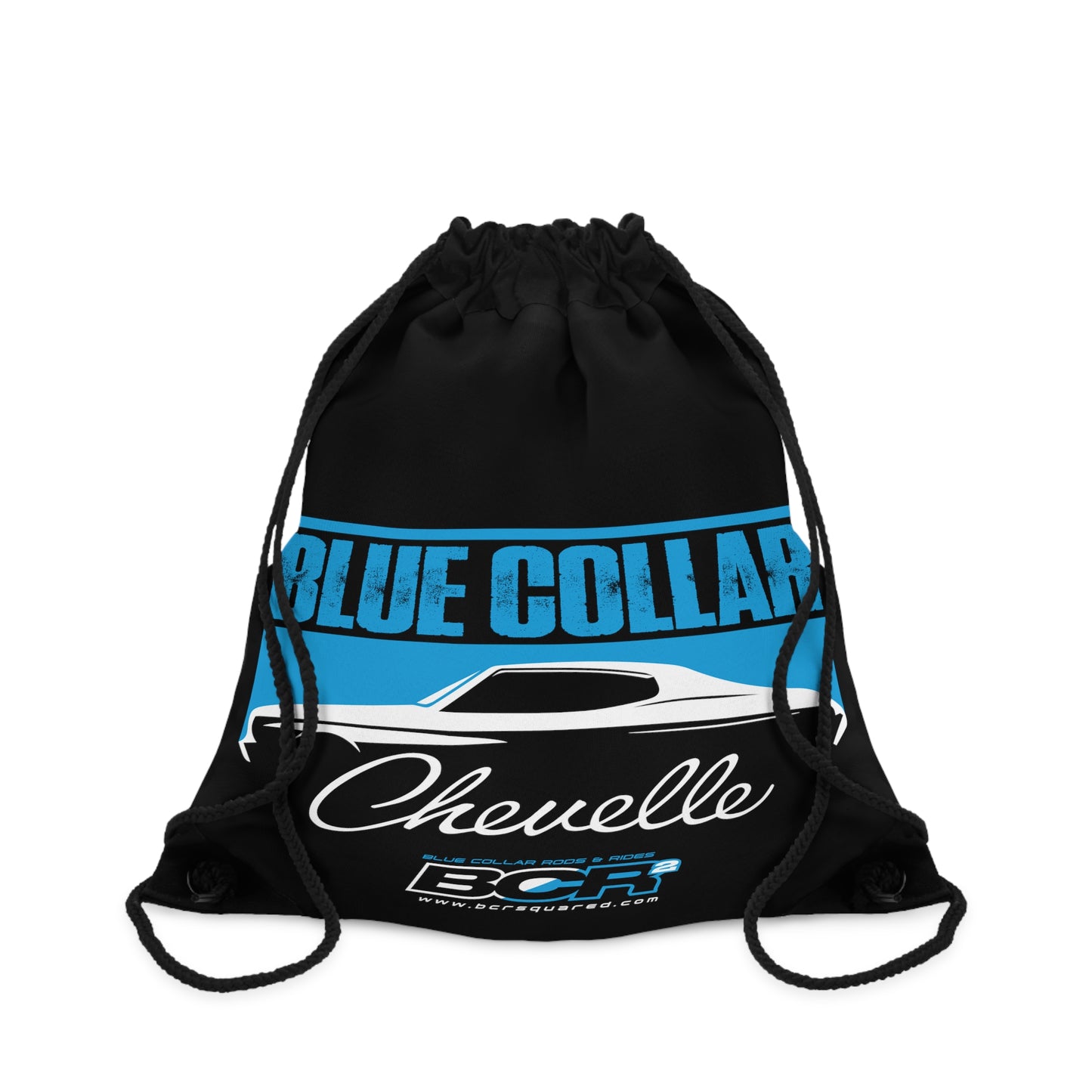 Blue Collar Chevelle Black Drawstring Bag