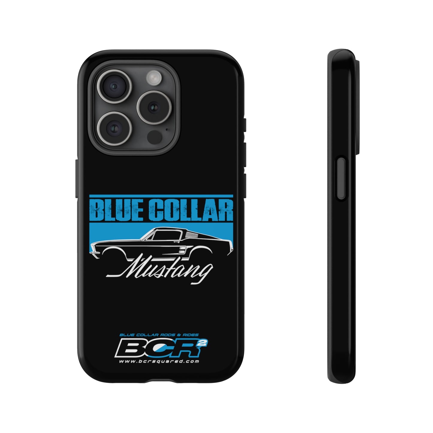 Blue Collar Mustang Black Phone Case