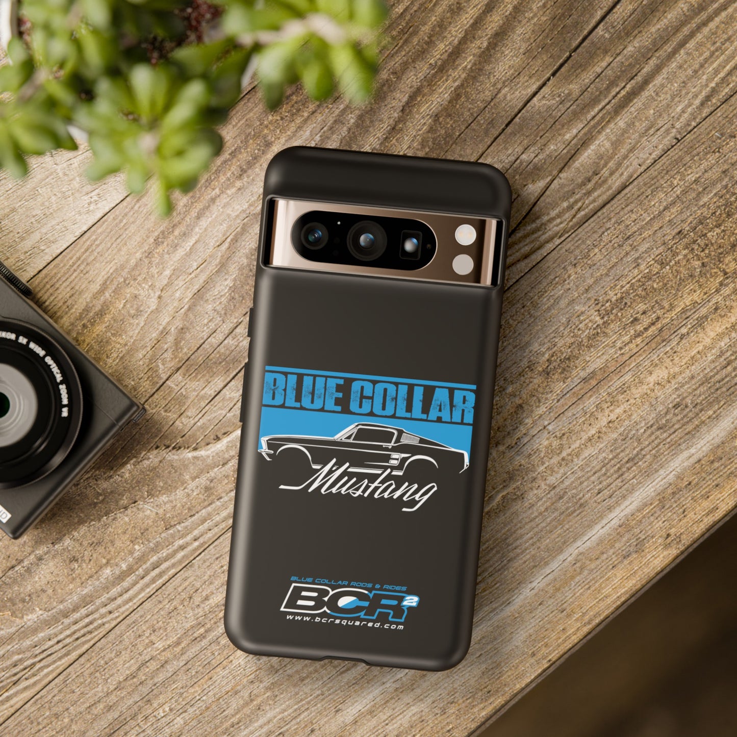 Blue Collar Mustang Black Phone Case