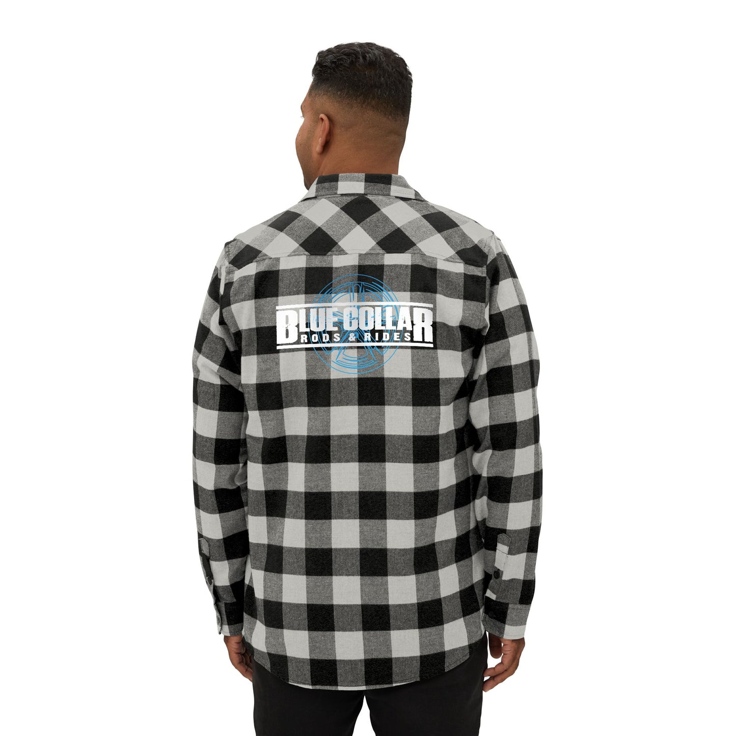 Blue Collar Wheel Flannel Shirt