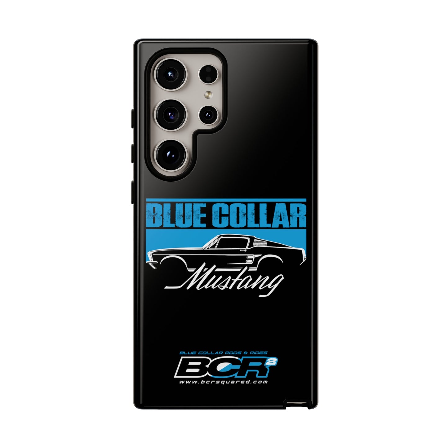 Blue Collar Mustang Black Phone Case