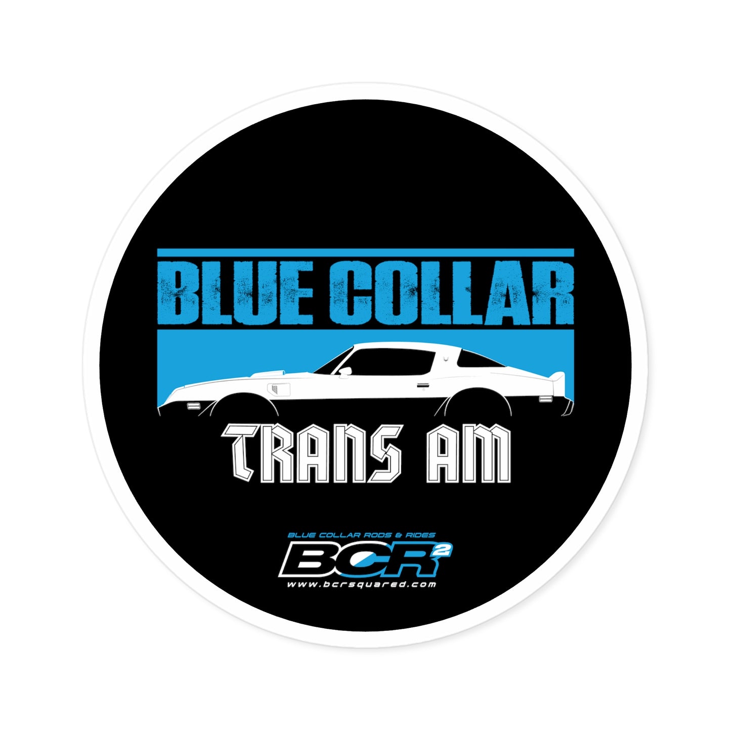 Blue Collar Trans Am Sticker