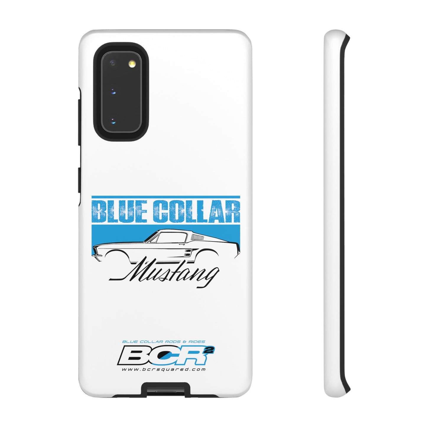 Blue Collar Mustang White Phone Case