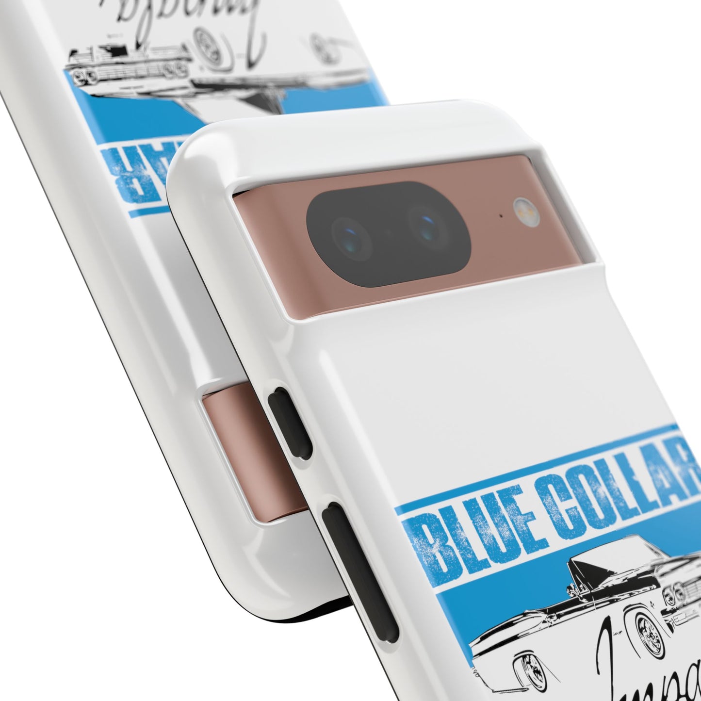 Blue Collar Impala White Phone Cases