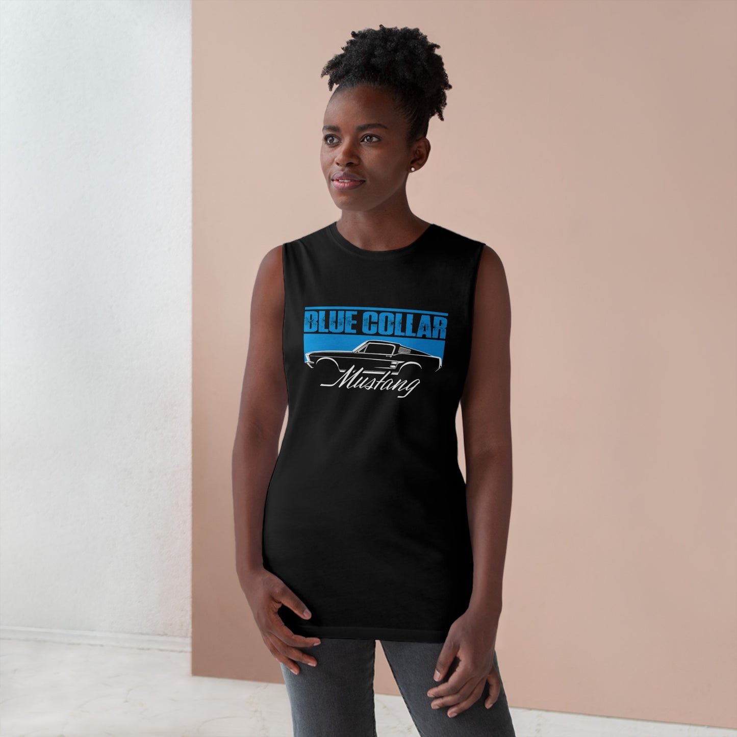 Blue Collar Mustang Sleeveless Tee