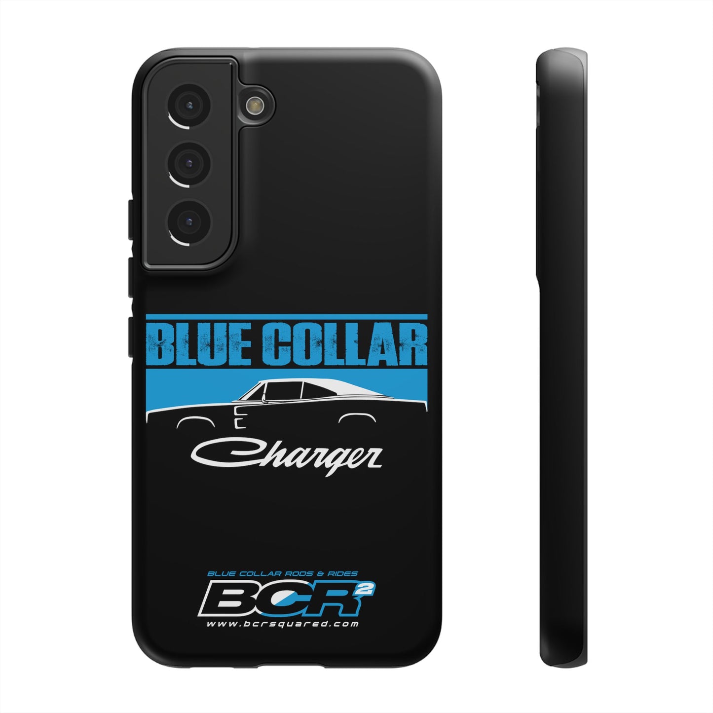 Blue Collar Charger Black Phone Cases