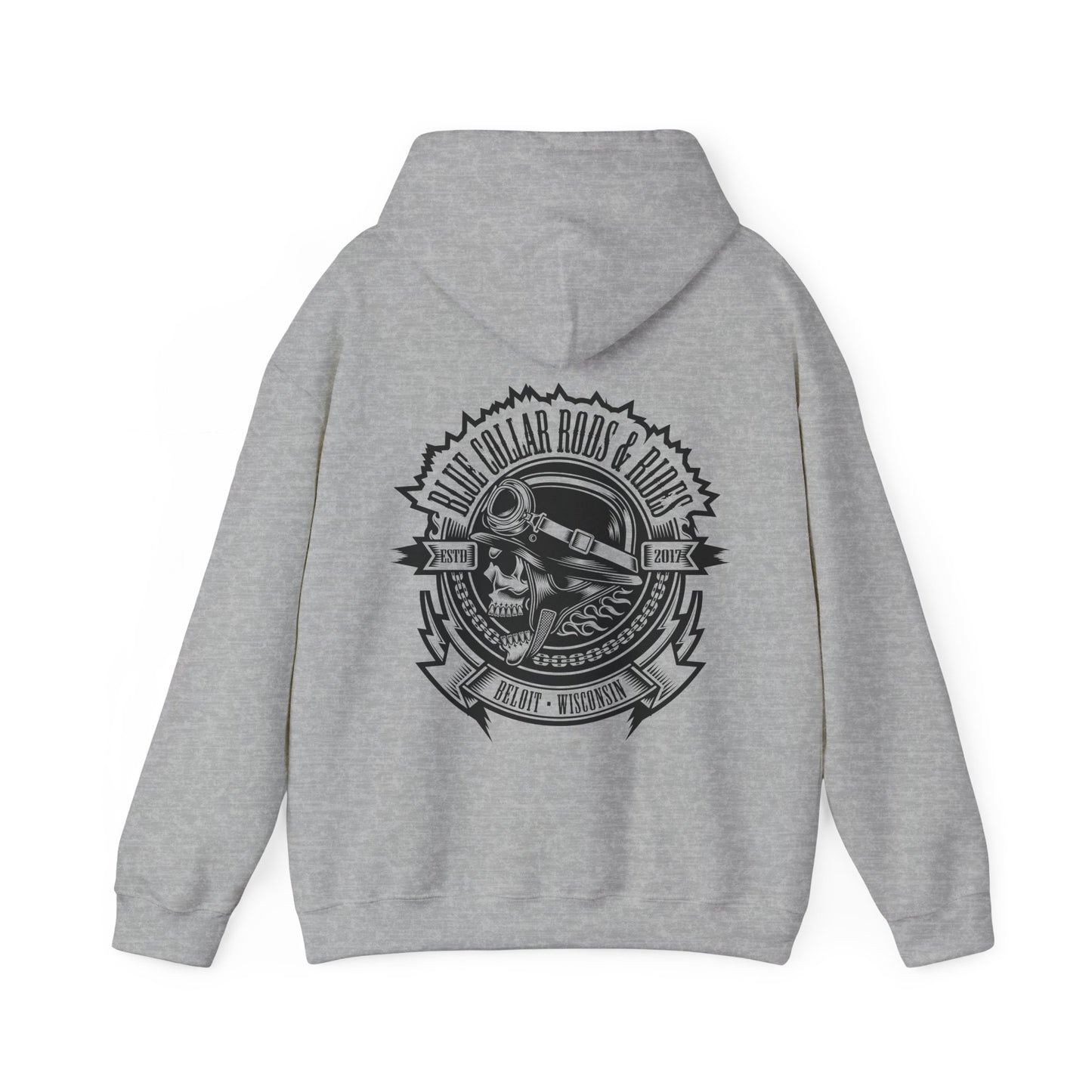 Blue Collar Skull 1 Hoodie