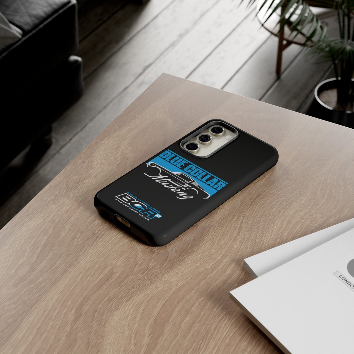 Blue Collar Mustang Black Phone Case