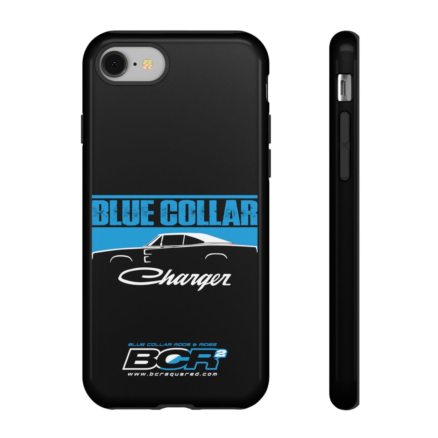 Blue Collar Charger Black Phone Cases