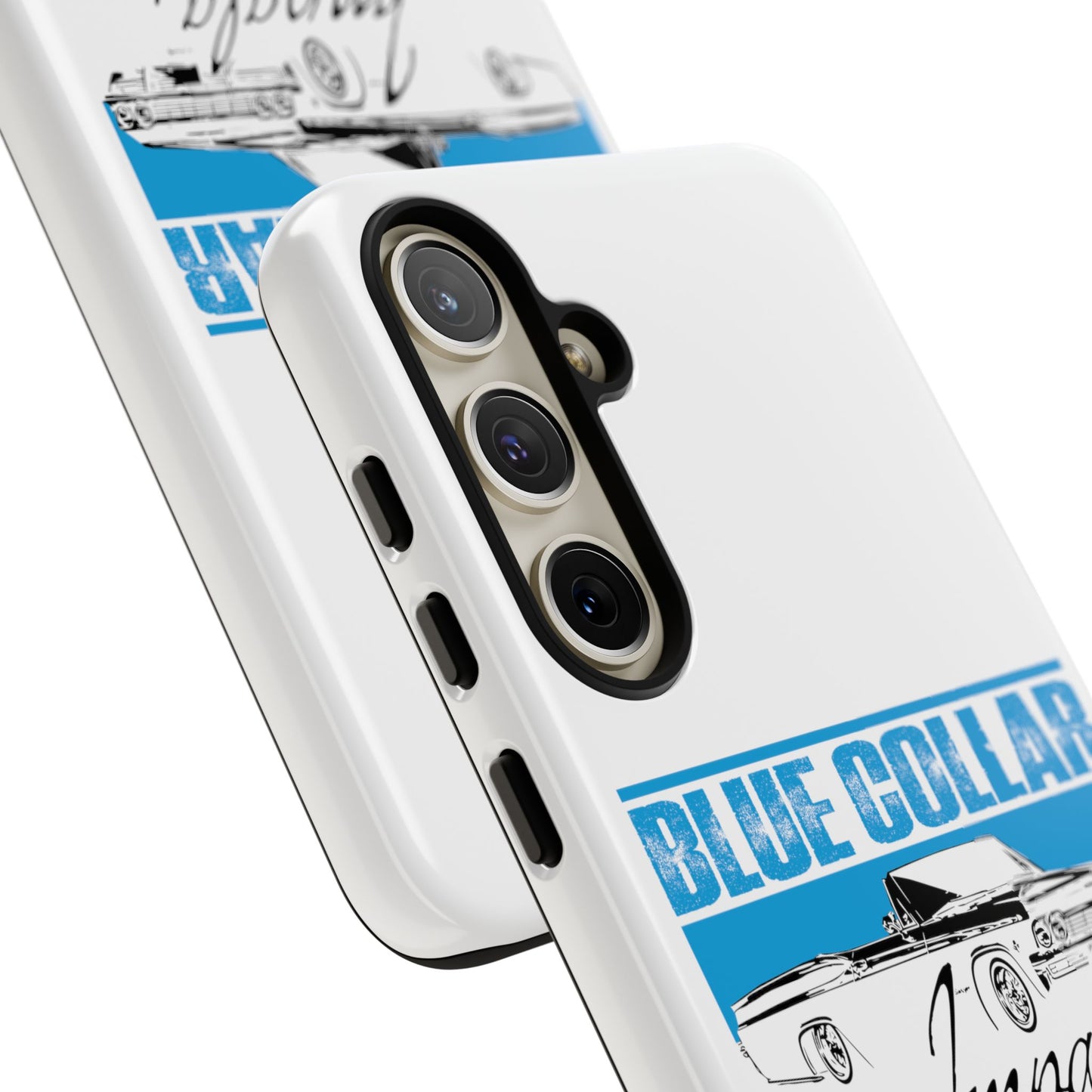 Blue Collar Impala White Phone Cases