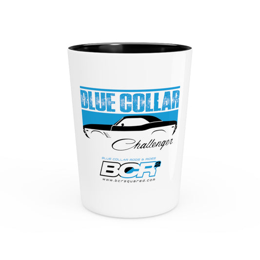 Blue Collar Challenger Shot Glass