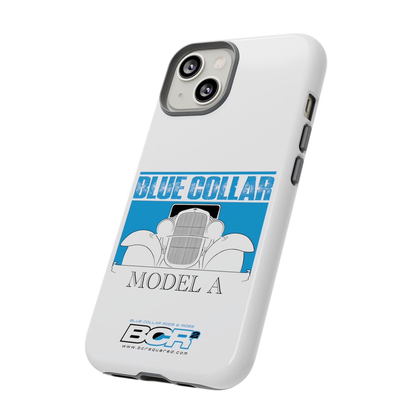 Blue Collar Model A White Phone Case