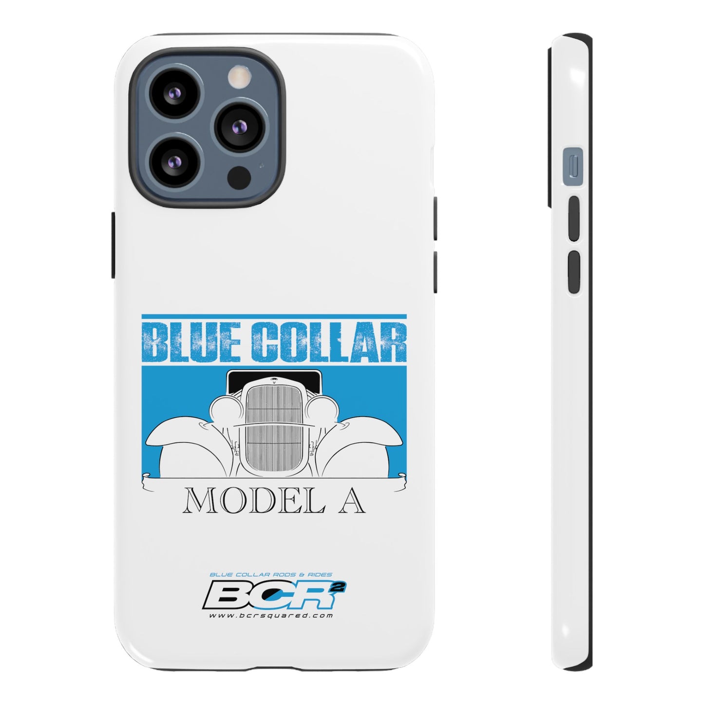 Blue Collar Model A White Phone Case