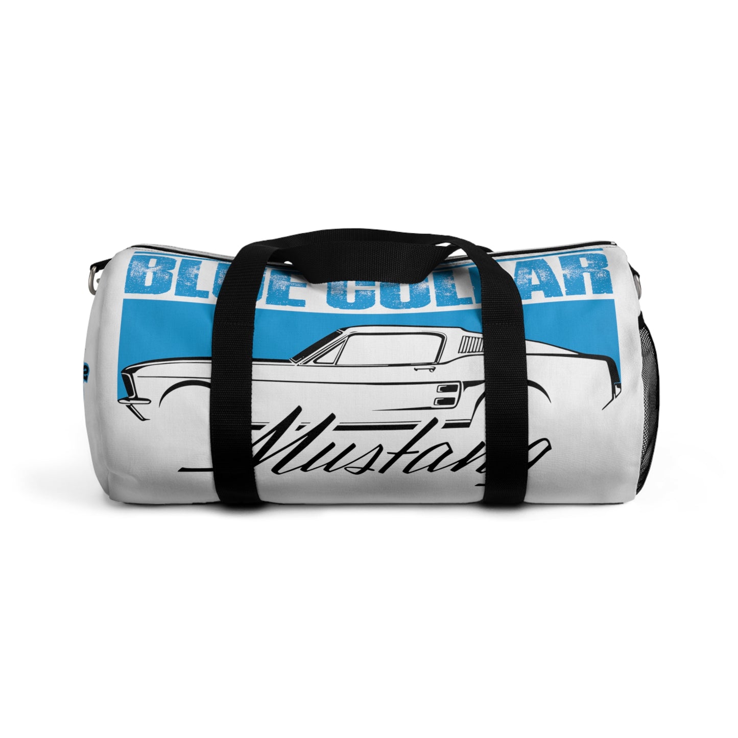 Blue Collar Mustang White Duffel Bag