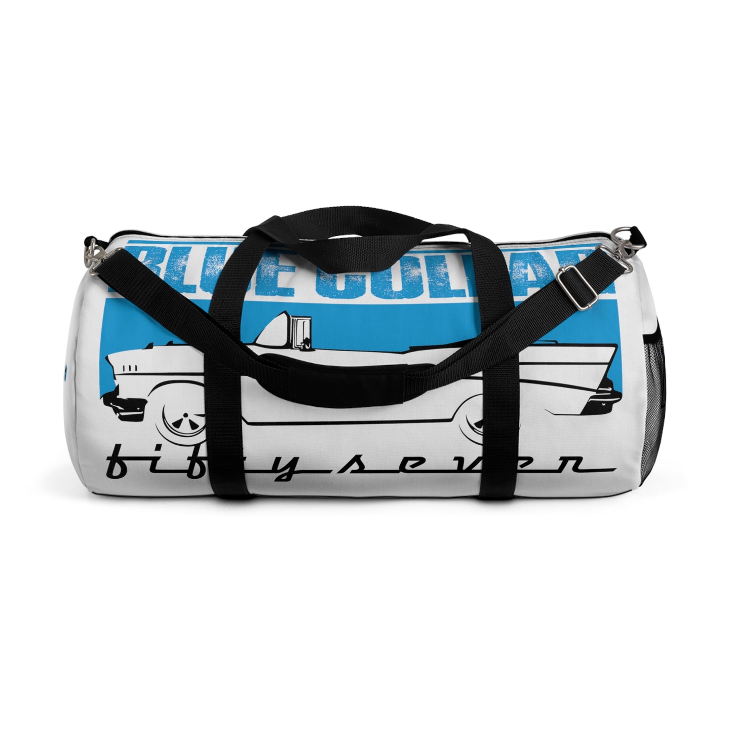 Blue Collar Fifty Seven White Duffel Bag