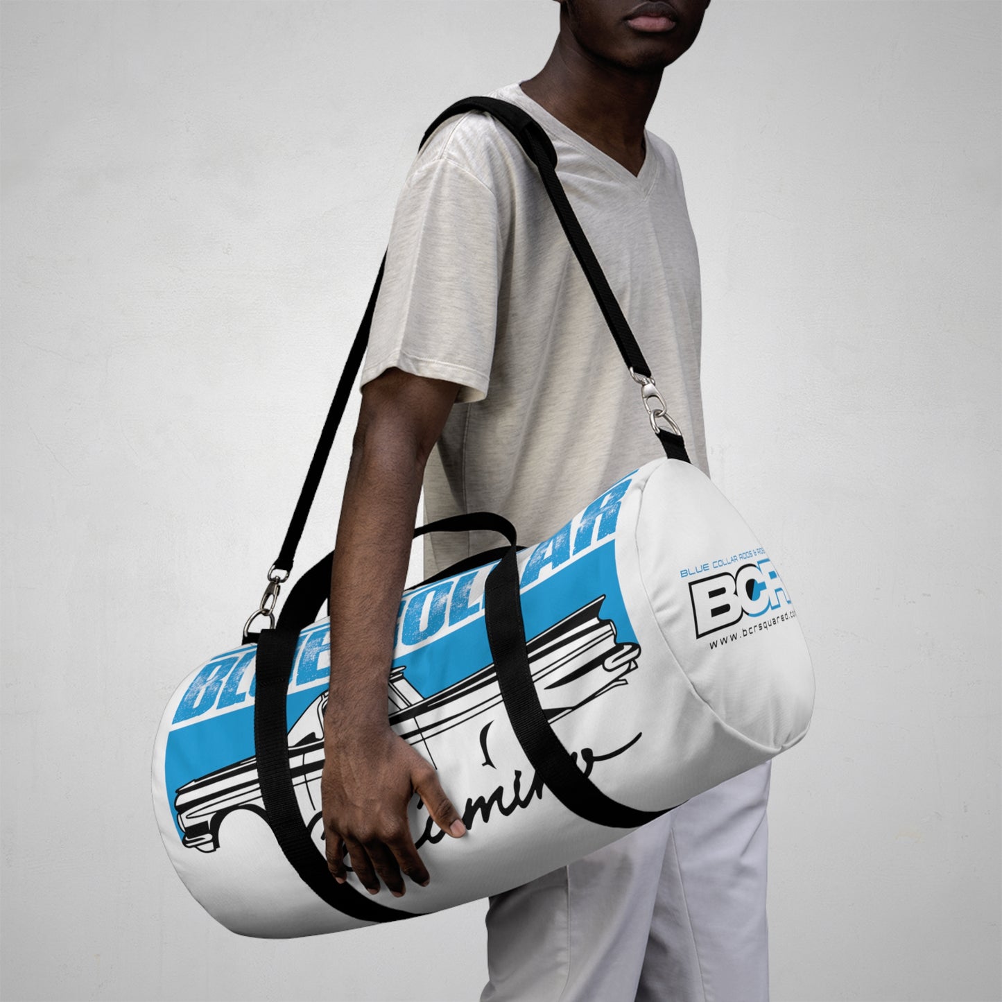 Blue Collar El Camino White Duffel Bag